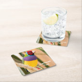 Lady Gouldian Finch Kartonnen Onderzetters (Insitu)