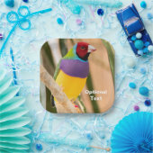 Lady Gouldian Finch Papieren Bordje (Feest)