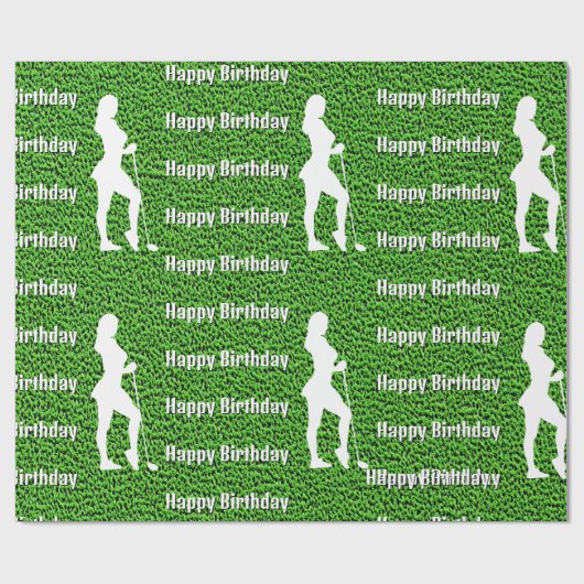 Lady Green Wrapping Paper Cadeaupapier (Vlak)