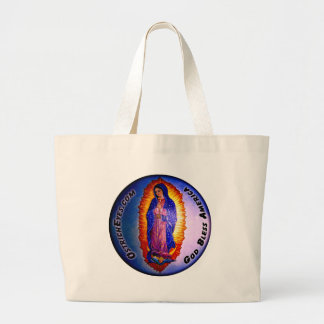 Lady Guadalupe Blessing Grote Tote Bag