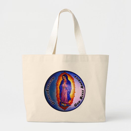 Lady Guadalupe Blessing Grote Tote Bag (Voorkant)