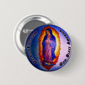 Lady Guadalupe Blessing Ronde Button 5,7 Cm (Voorkant /achterkant)