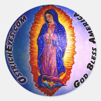 Lady Guadalupe Blessing Ronde Sticker