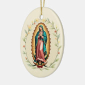 Lady Guadalupe Feest Spaanse Virgen de Guadalupe Keramisch Ornament (Links)