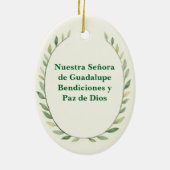 Lady Guadalupe Feest Spaanse Virgen de Guadalupe Keramisch Ornament (Achterkant)
