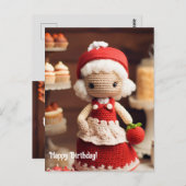 Lady Haak en verjaardagscupcakes Briefkaart (Voorkant / Achterkant)