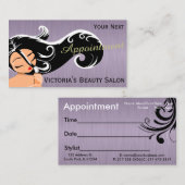 Lady Hair Stylist Appointkaarten Afsprakenkaartje (Voorkant / Achterkant)