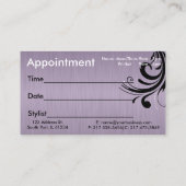 Lady Hair Stylist Appointkaarten Afsprakenkaartje (Achterkant)