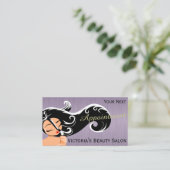 Lady Hair Stylist Appointkaarten Afsprakenkaartje (Staand voorkant)