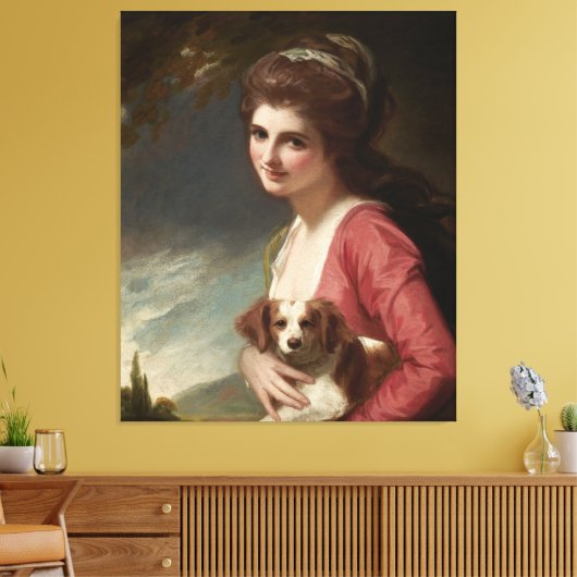 Lady Hamilton als Natuur Romney Canvas Art (Insitu (Woonkamer))