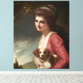 Lady Hamilton als Natuur Romney Canvas Art Afdruk (Insitu (Houten vloer))