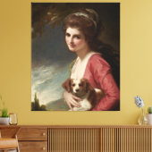 Lady Hamilton als Natuur Romney Canvas Art Afdruk (Insitu (Woonkamer))