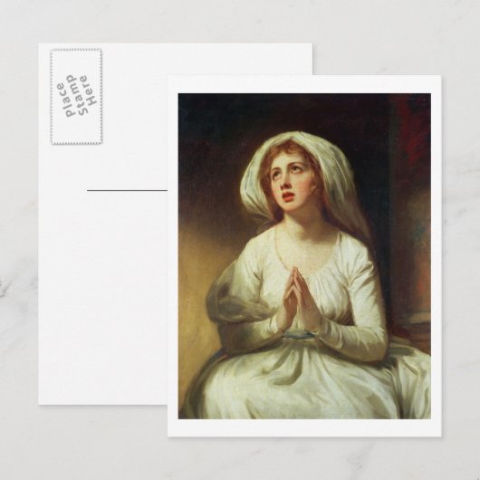 Lady Hamilton Praying Briefkaart (Voorkant / Achterkant)