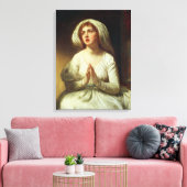Lady Hamilton Praying Canvas Afdruk (Insitu (Woonkamer))