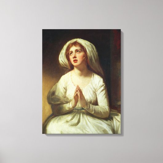 Lady Hamilton Praying Canvas Afdruk (Voorkant)