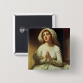 Lady Hamilton Praying Vierkante Button 5,1 Cm (Voorkant /achterkant)