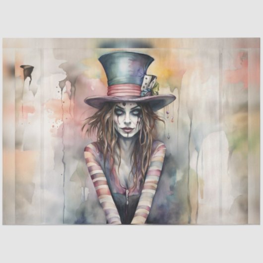 Lady Hatter Mad Hatter Alice in Wonderland Papier (Voorkant)