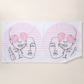 LADY HEAD LINE ART STRANDLAKEN (Voorkant)