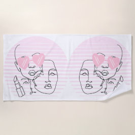 LADY HEAD LINE ART STRANDLAKEN