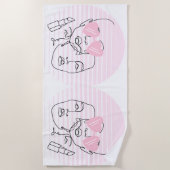 LADY HEAD LINE ART STRANDLAKEN (Voorkant)