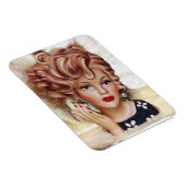 Lady Head Vaas Sassy Spiraal Haar Schoonheid in Zw Magneet (Rechterzijde)