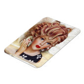 Lady Head Vaas Sassy Spiraal Haar Schoonheid in Zw Magneet (Linkerzijde)