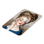  Lady Head Vase Model Glamoureus uit de jaren zest Magneet (Linkerzijde)