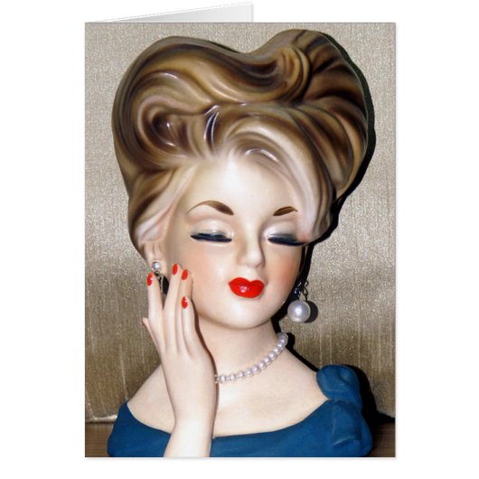  Lady Head Vase Model Glamoureuze Kaart van 1960 (Voorkant)