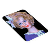 Lady Head Vase Roze Ruffled Bonnet Magneet (Rechterzijde)