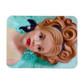 Lady Head Vase Teen Bouffant Hair 1960 Magneet (Horizontaal)