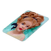 Lady Head Vase Teen Bouffant Hair 1960 Magneet (Linkerzijde)