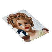  Lady Head Vase Teen Bouffant Hair 1960 Magneet (Rechterzijde)