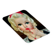 Lady Head Vase Teen Heart Ketting Magneet (Rechterzijde)