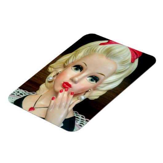  Lady Head Vase Teen Heart Ketting Magneet (Linkerzijde)