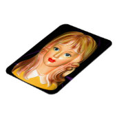 Lady Head Vase Teen met viribben Magneet (Linkerzijde)