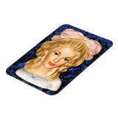  Lady Head Vase Teen Pink Bow 1960 Magneet (Linkerzijde)