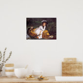 Lady & her Pet Pug in een Boat van James Tissot Poster (Keuken)