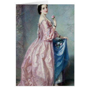 Lady holding Flowers in haar Petticoat