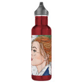 Lady holding kardinaal Engels Katoen Waterfles (Rechts)