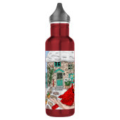 Lady holding kardinaal Engels Katoen Waterfles (Links)