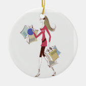 *LADY HOUDT VAN SCHOPPEN* CHRISTMAS ORNAMENT (Voorkant)