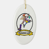 LADY II VROUWEN CARTOON KERAMISCH ORNAMENT (Rechts)