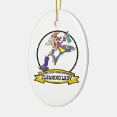 LADY II VROUWEN CARTOON KERAMISCH ORNAMENT (Links)