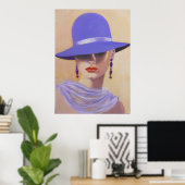 LADY IN A BLUE PET, POSTER (Thuiskantoor)