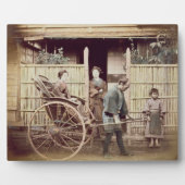 Lady in a rickshaw, c.1890 (gekleurde foto) fotoplaat (Voorkant)