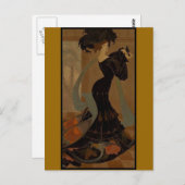 Lady in Black Briefkaart (Voorkant / Achterkant)