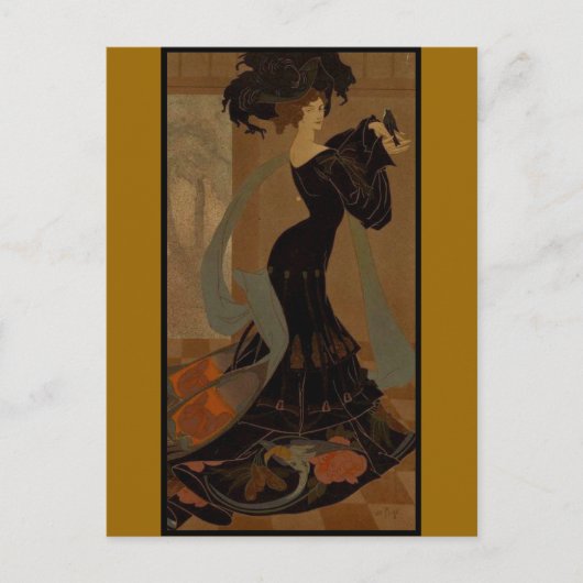 Lady in Black Briefkaart (Voorkant)
