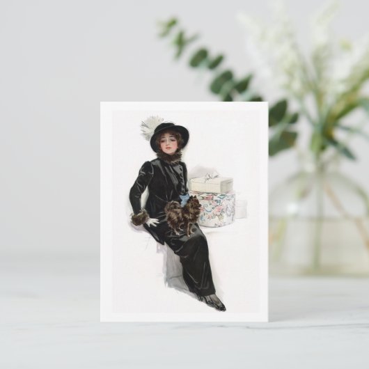 Lady in Black Briefkaart (Staand voorkant)
