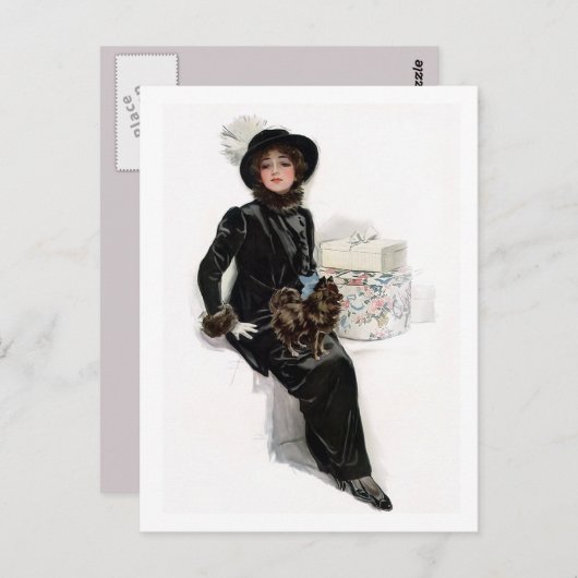 Lady in Black Briefkaart (Voorkant / Achterkant)