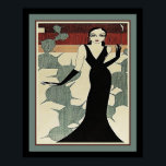 Lady in Black Dress ca. 1931 Art Deco Poster<br><div class="desc">Unieke Art Deco-afdruk "Lady in Black Dress" ca. 1931,  16x20,  hier getoond. Verkrijgbaar in andere maten en in andere producten.</div>
